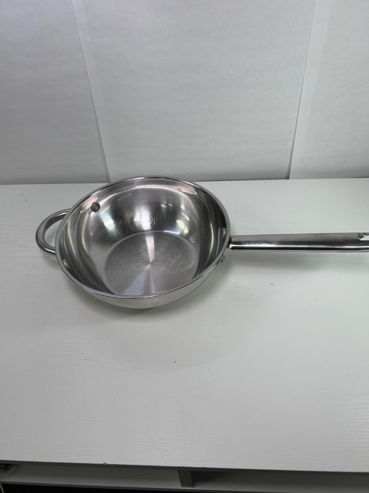 Wolfgang Puck Cafe Collection 18/10 Stainless Steel 10” Stir Fry/Saucier Skillet