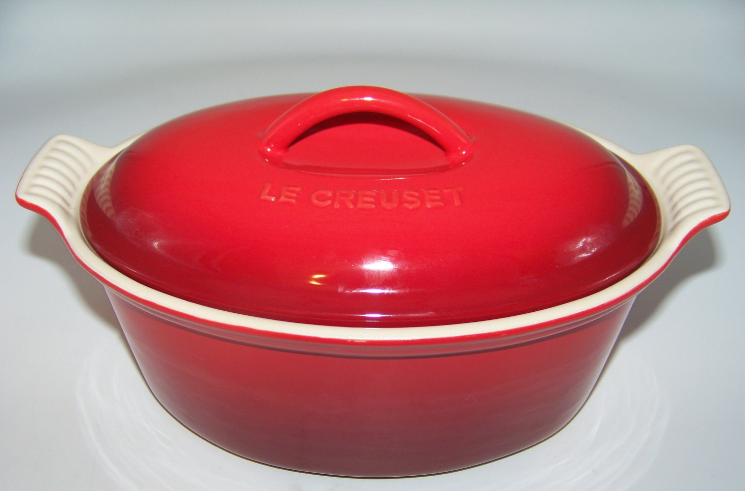 Le Creuset Stoneware Terrine Dish With Lid Red Cerise (20cm) NEW