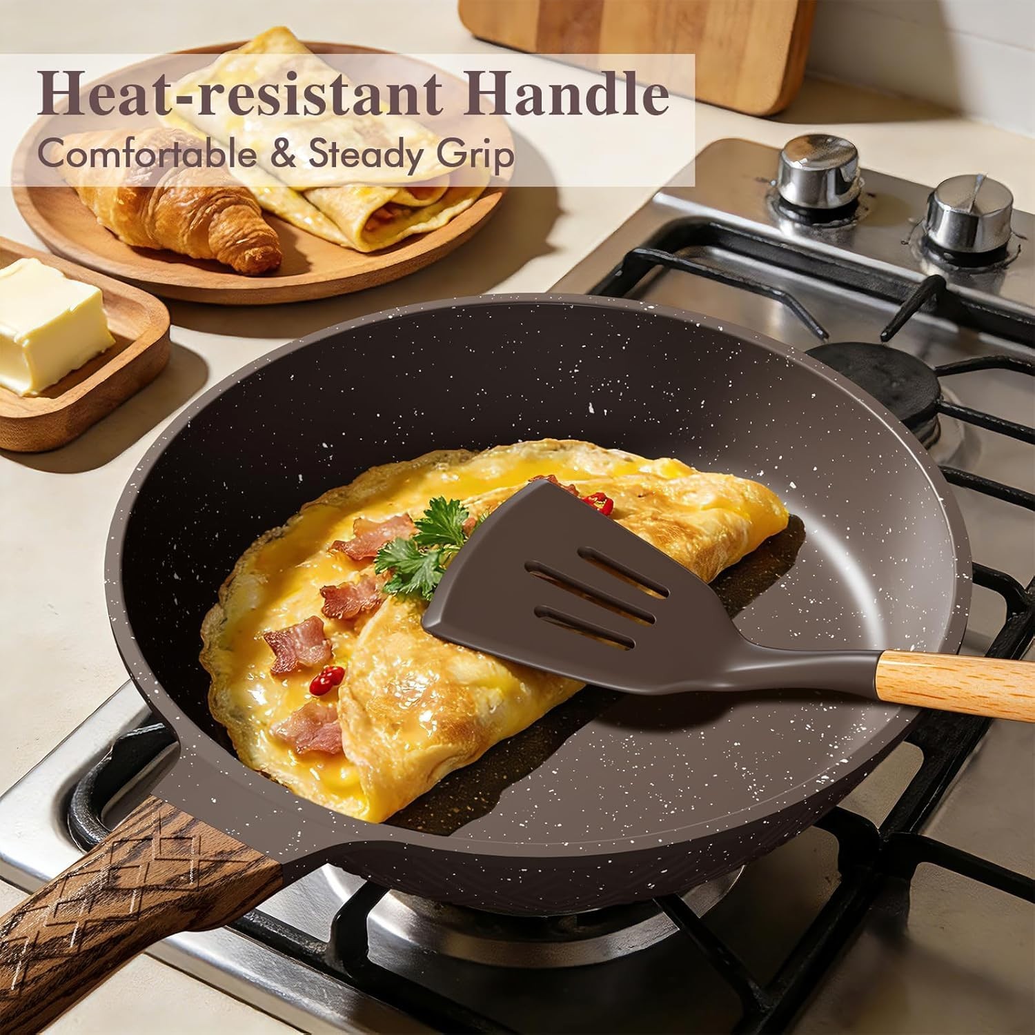 26-Piece Nonstick Cookware Set: Durable Die-Cast Aluminum & Effortless Cleanup