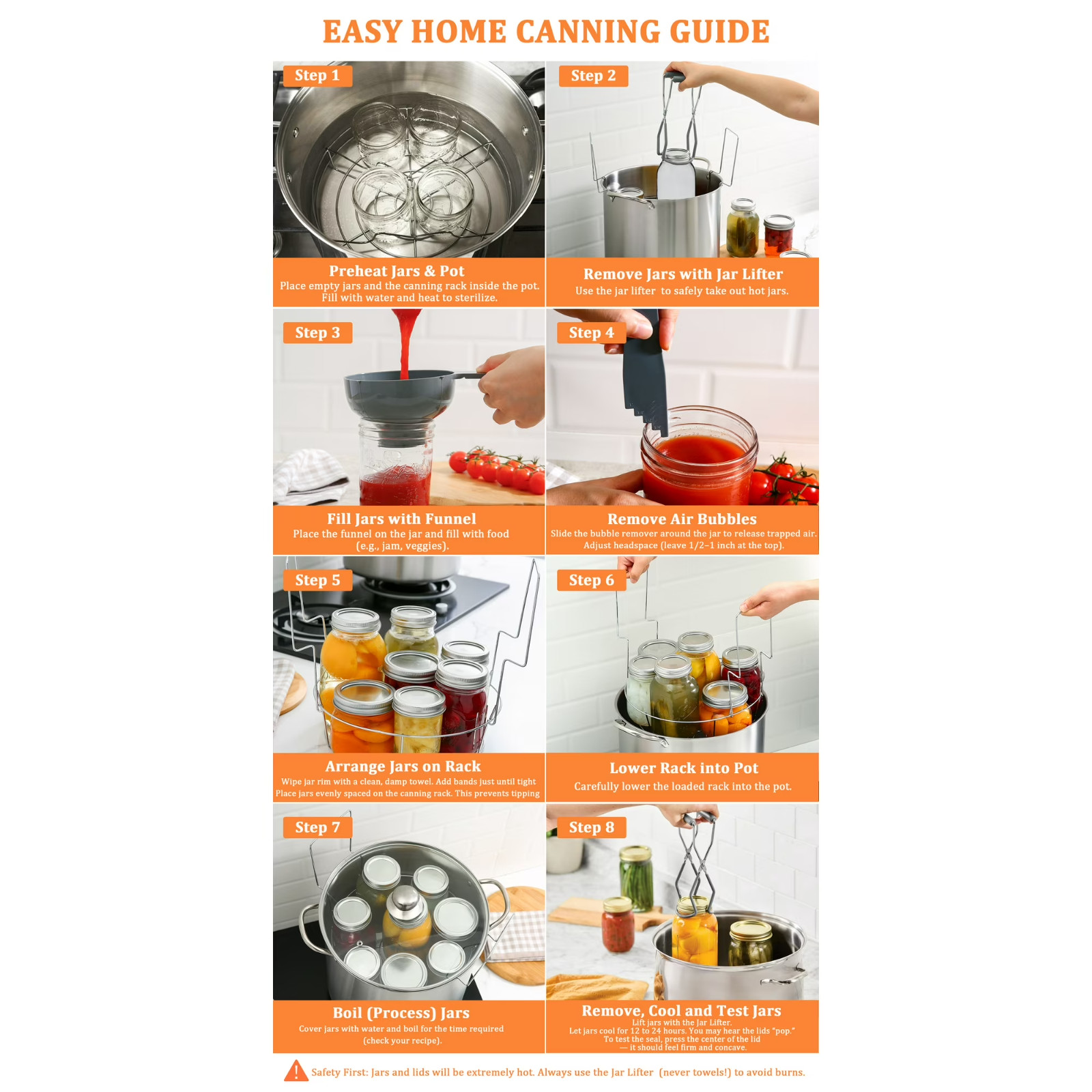 Mainstays 21.5 Quart Stainless Steel Canning Pot with Rack