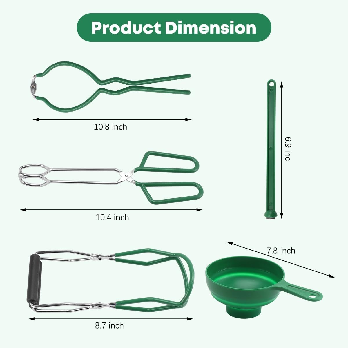 21.5 QT Stainless Steel Canning Pot with Rack & Lid, Starter Kit & 6 Tools Set