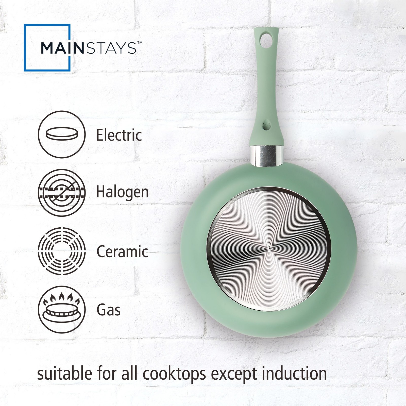 Mainstays Ceramic Aluminum, 12 Piece, Pots and Pans Cookware Set Green Nonstick