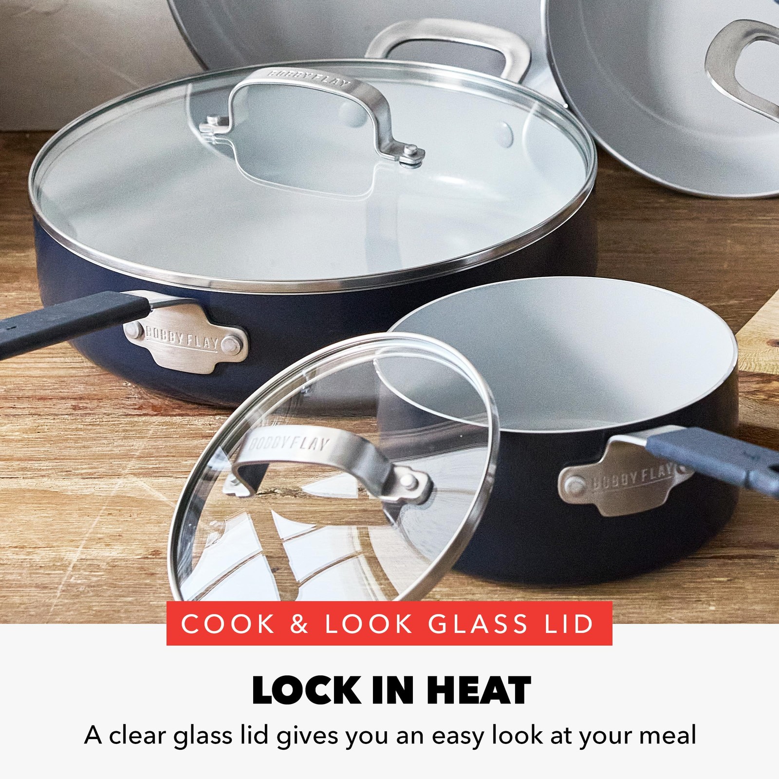 GreenPan x Bobby Flay 13 Piece Nonstick Cookware Pots and Pans Set, PFAS-