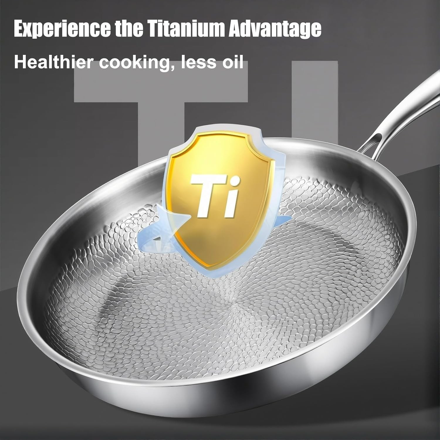 Titanium Hammered Pan Pro, 2025 New Multifunctional Ultra-Durable 11.02IN