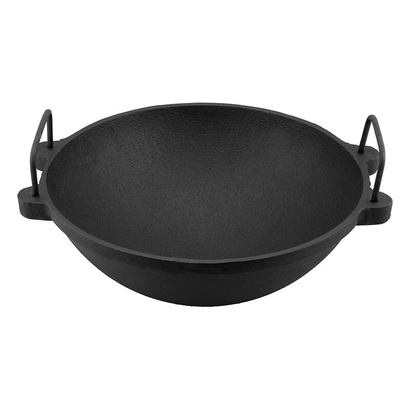 Premium Cast Iron Kadai – Pre-Seasoned – 11 Inch Dia – 2.5 litre Wok
