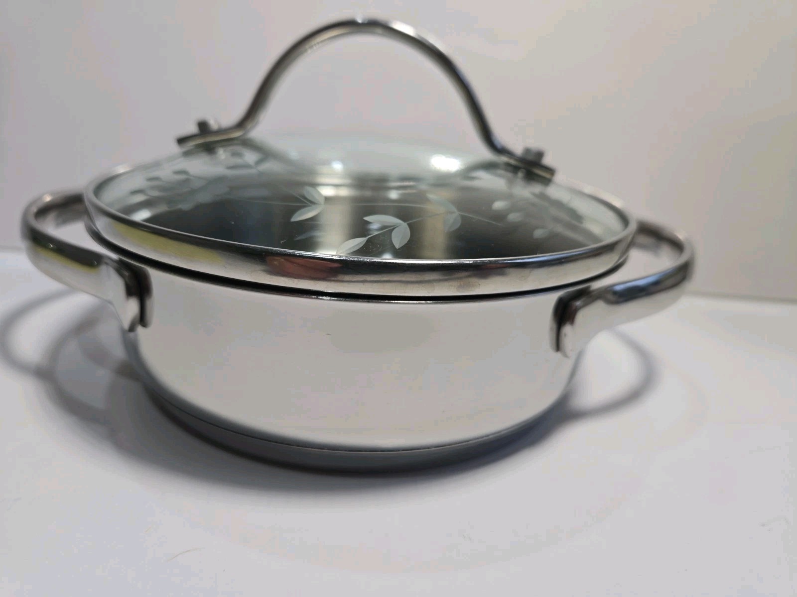 Princess House Etched Lid 1/2 Qt Pan 18/10 Stainless (5 1/2 x 1 3/4 in)