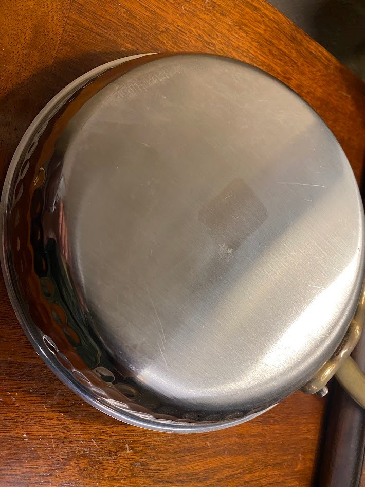 NWOT Mauviel M’ELITE B Hammered 5-Ply Frying Pan With Brass Handle 8″ FREE SHIP