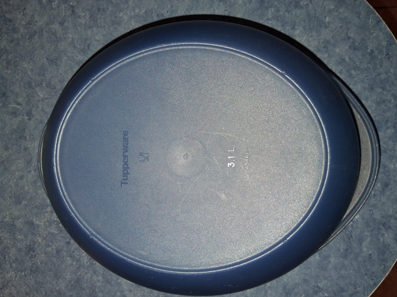 Tupperware 3pc Microwave Dark Blue Insulated Heat and Serve Store Bowl #4946A-4