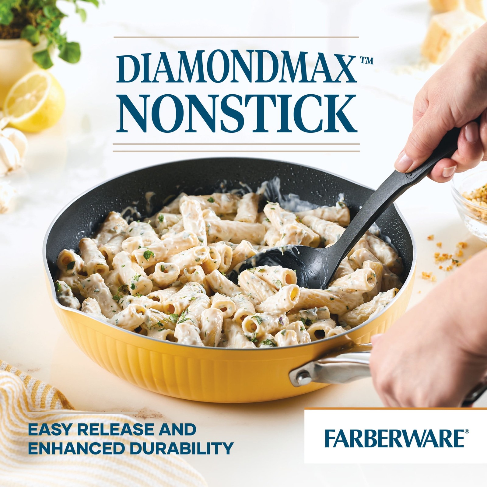 Style 11.25 Inch Nonstick Frying Pan Dishwasher Safe & Oven Safe to 500°F Yellow