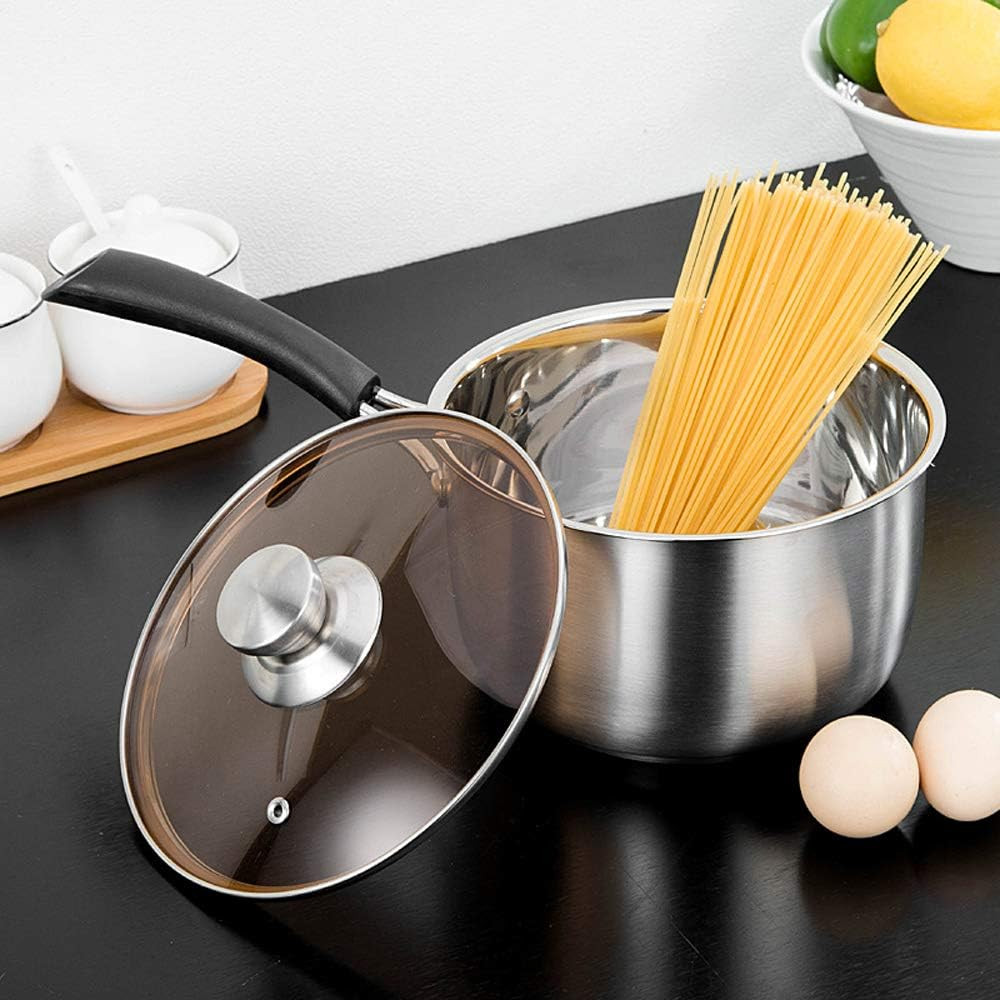 Teamfar Saucepan with Lid, 2 Qt Sauce Cooking Pot Milk Pan Stainless Steel, Prof