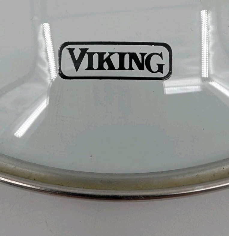 Viking Glass Lid 8.5″ Replacement Metal Edges And Handle