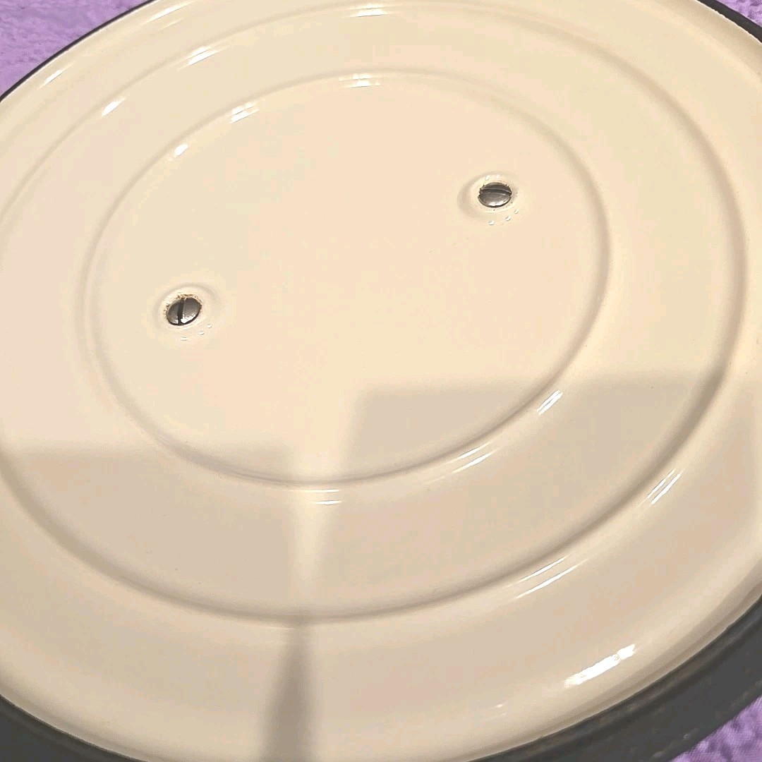 Martha Stewart Collection BLUE Enameled Cast Iron 6 Qt. Round Lid ONLY, Heavy