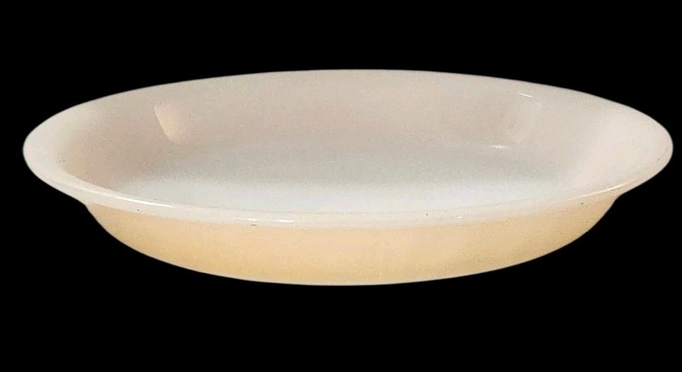 Vtg Fire King by Anchor Hocking 460 Peach Lustre 9″W Pie Plate/Casserole Dish EC