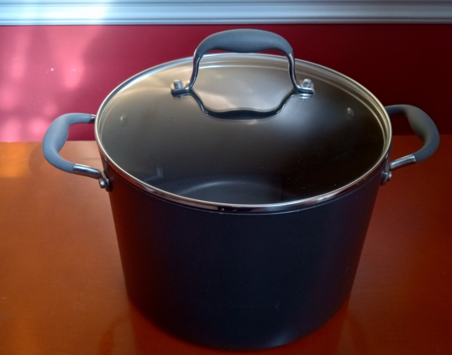 ANOLON ADVANCED Hard-Anodized Non-Stick 10 Qt Stock Pot with Tempered Glass Lid