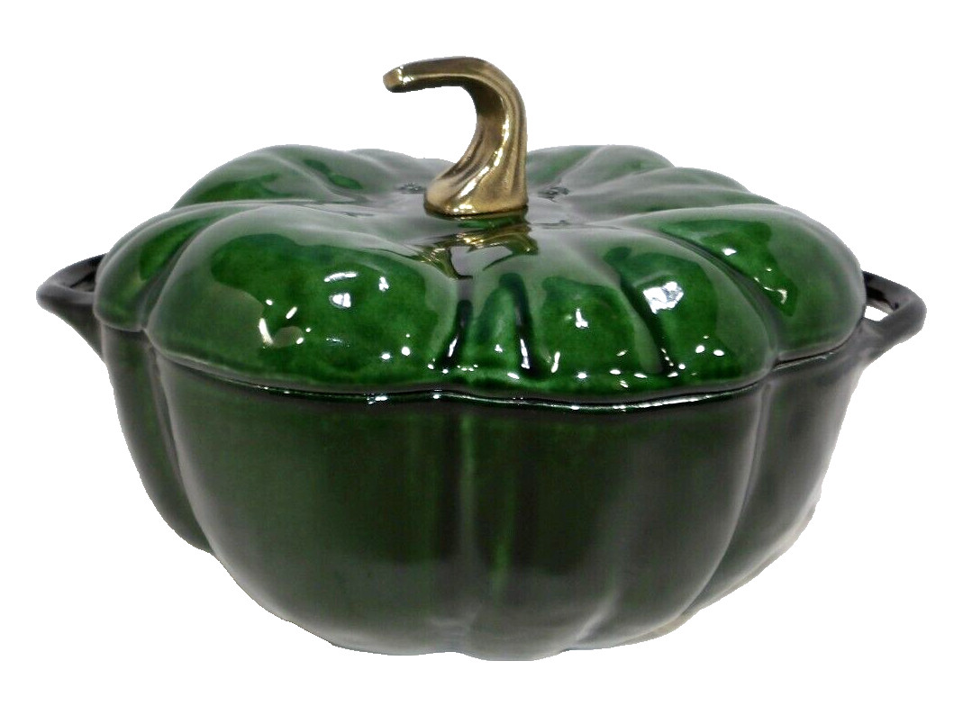 NEW Staub 5 QT Pumpkin Williams Sonoma Limited Edition Basil Green in Box