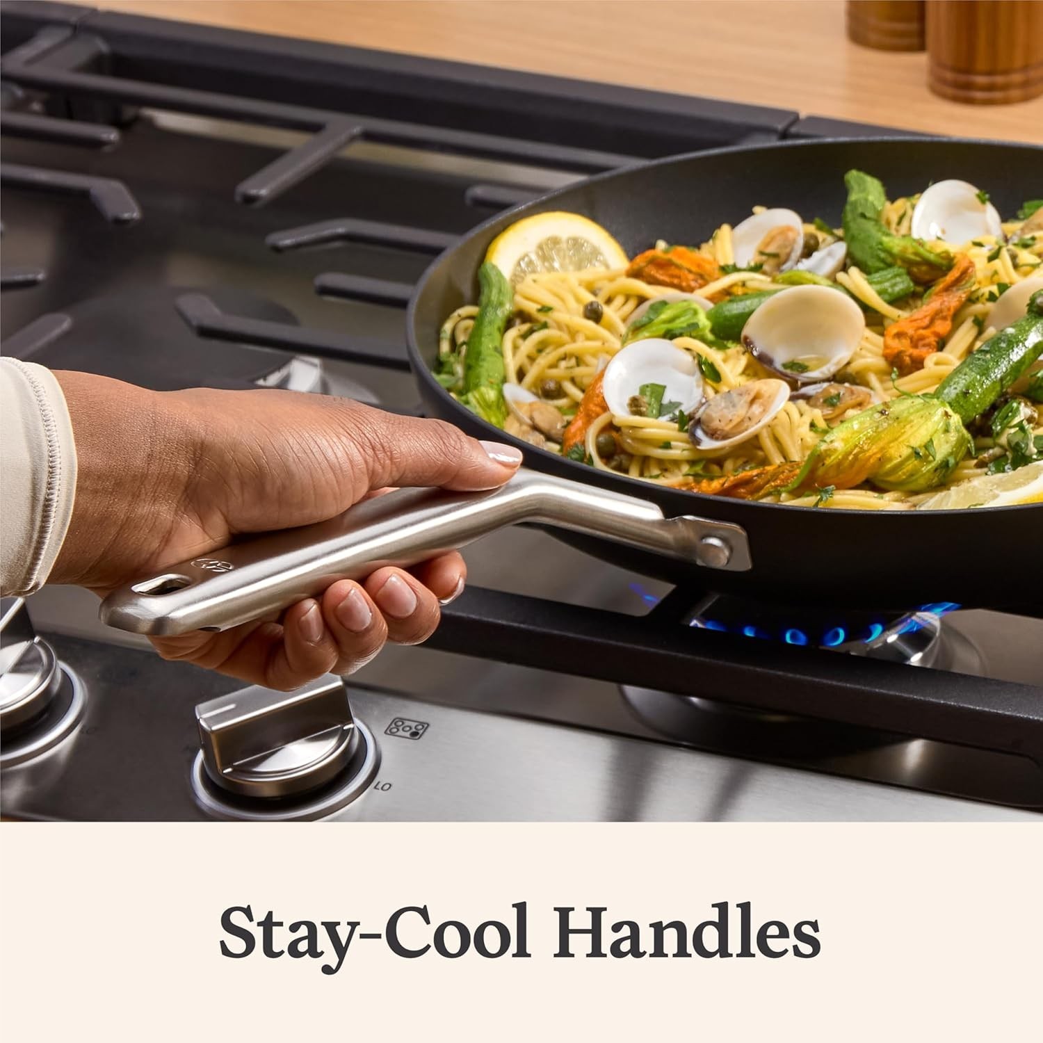 Luxurious Hard-Anodized Nonstick 12-Inch Frying Pan for Effortless Cooking