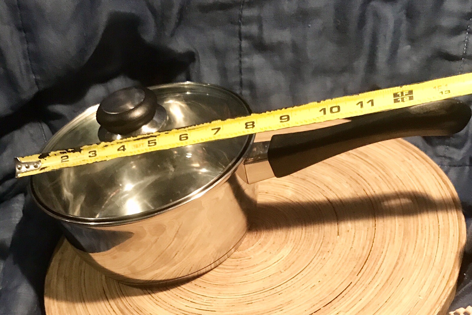 TRAMONTINA 18/10 STAINLESS STEEL COVERED POT 2 Qt. 7 3/4”ACROSS 4 3/4” DEEP