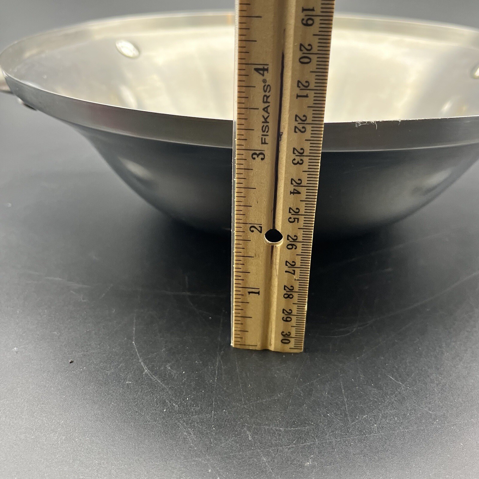 Calphalon Stainless Steel 11.25″ Double Boiler Insert # 104 Wok Pot 2 Handles