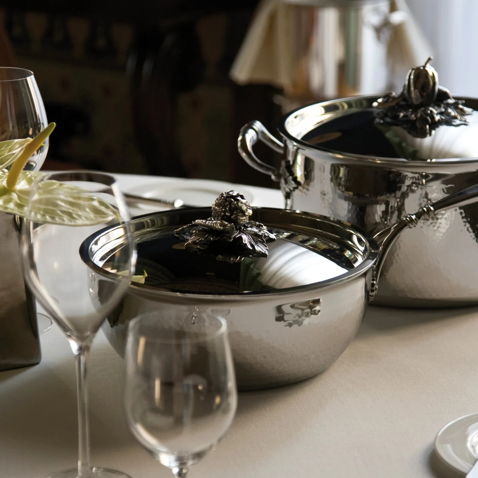 Ruffoni Opus Prima Chef 1-Handle Pan With Lid Ø 24 cm Stainless Steel