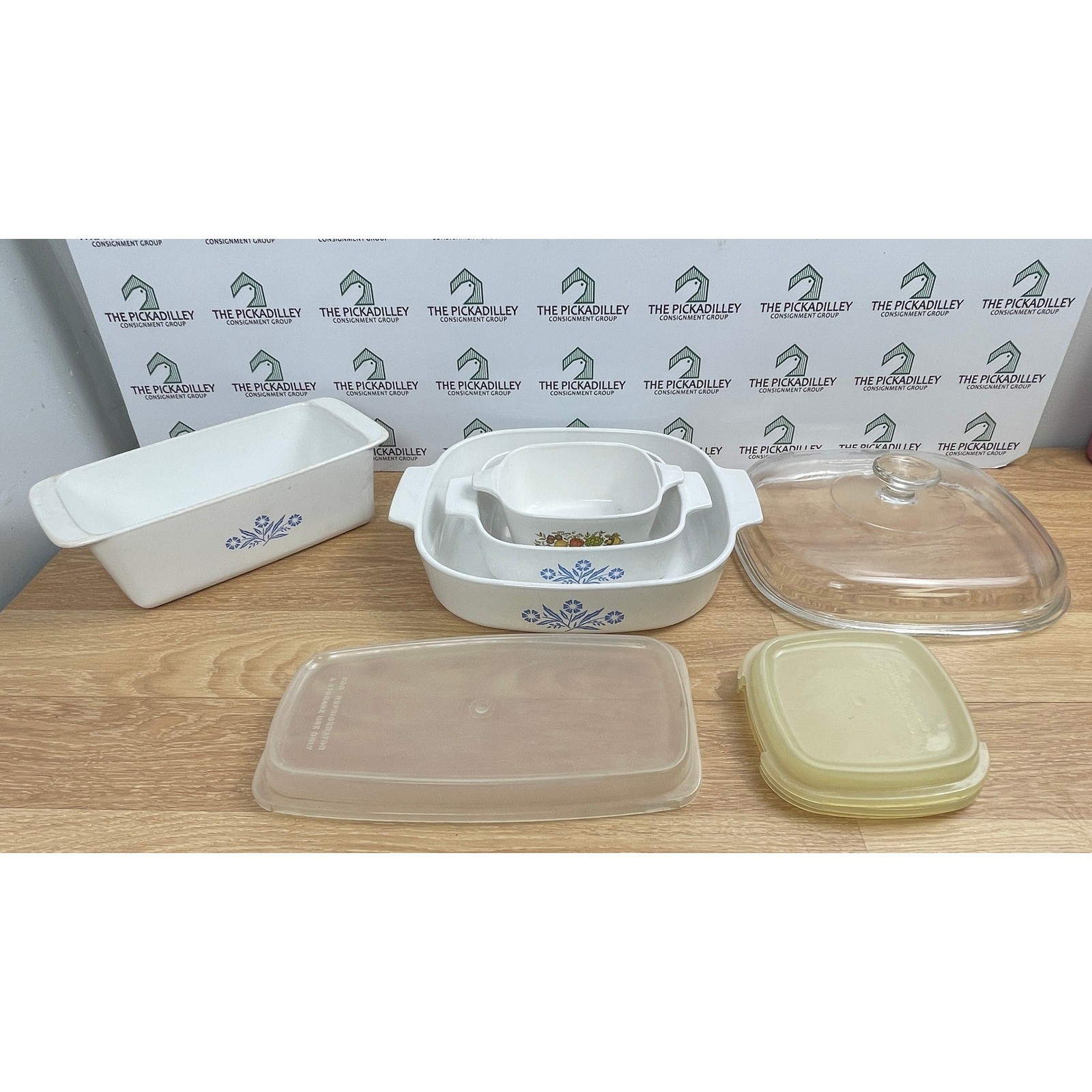Corning Ware Blue Cornflower Spice O Life Casserole Set with Lids 8 Pieces