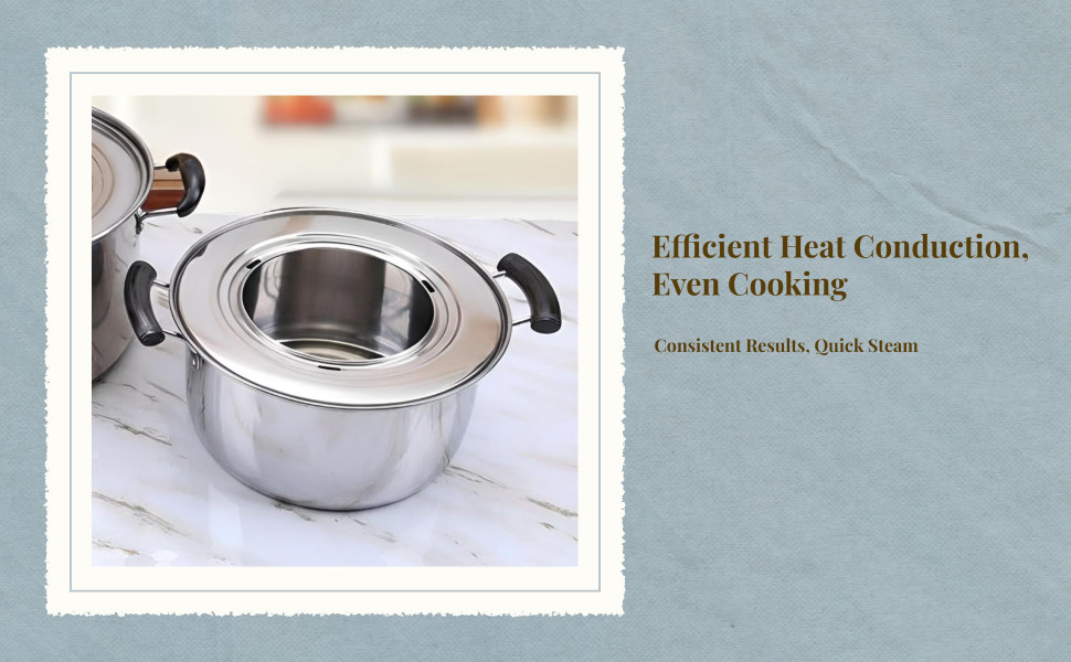9 inch Fits 5.1 to 8inch Bamboo Steamer Baskets Stainless Steel Steamer Ring for