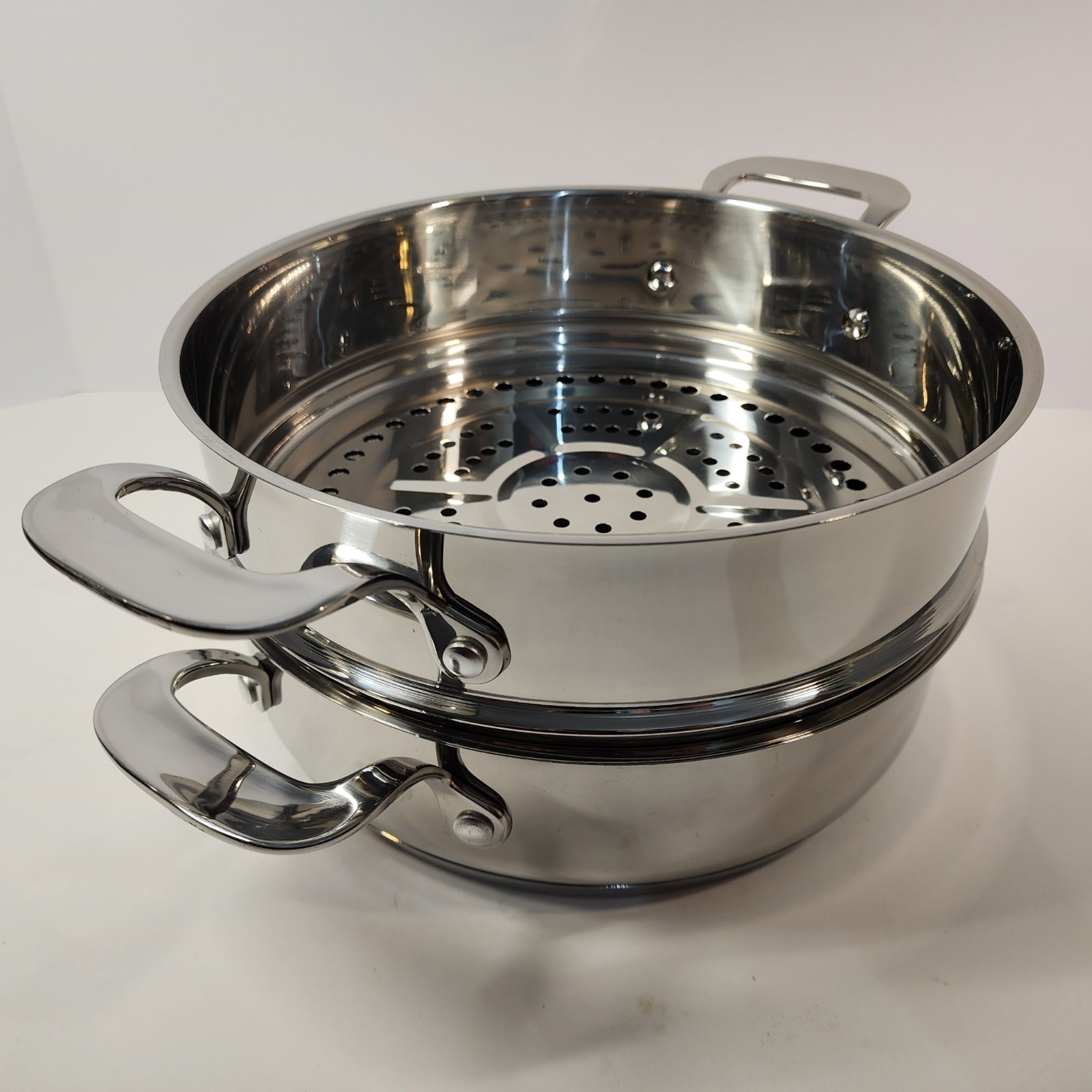 NuWave Precision 3.5 Qt Stainless Steel Steamer Fondue Pot 32003 4 Pc