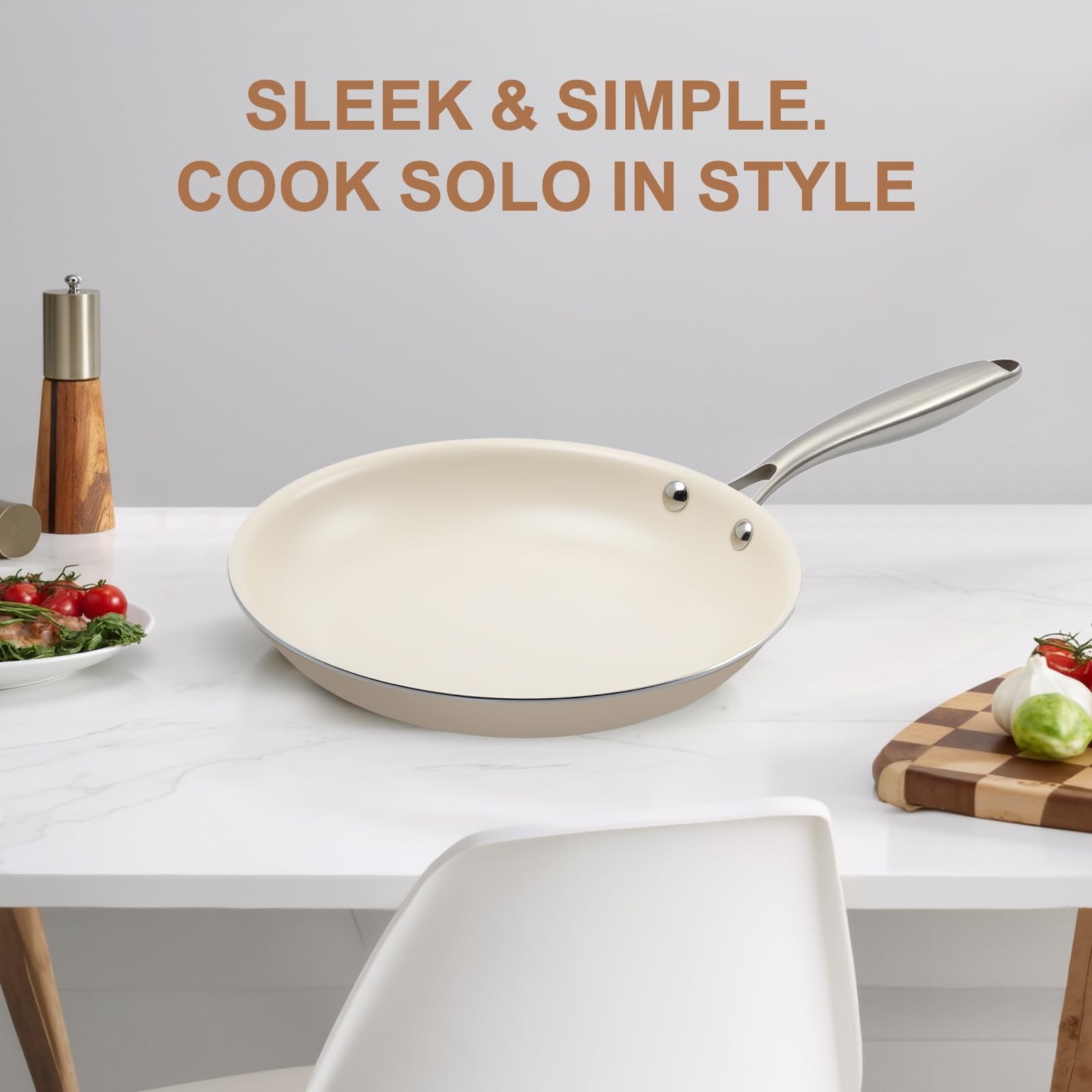 9.25 Inch and 11 inch Ceramic Nonstick Frying Pan Skillet – PFAS-Free, Non-, …