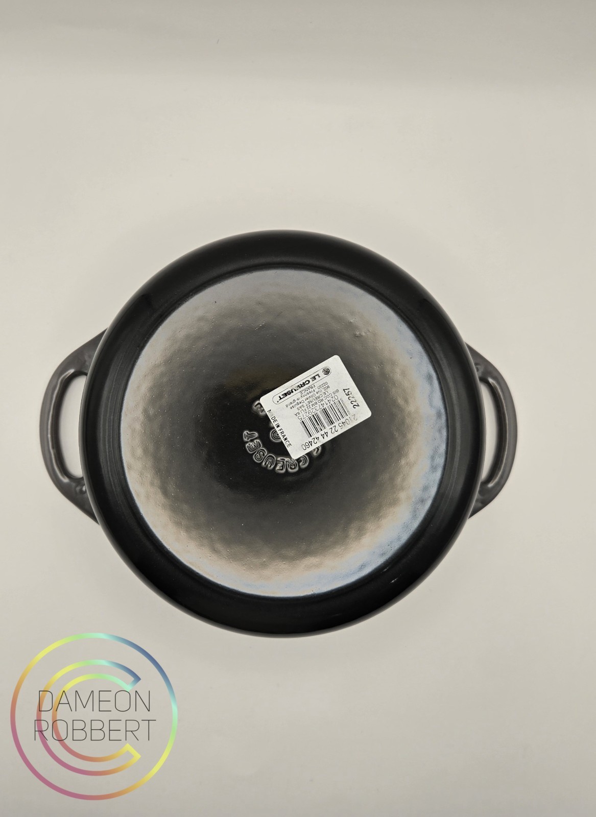 Le Creuset #22 2.75Qt ECI Round Cocotte Bis🦪Oyster/Flint🩶NIB🎁W/FREE LC GIFT🎁