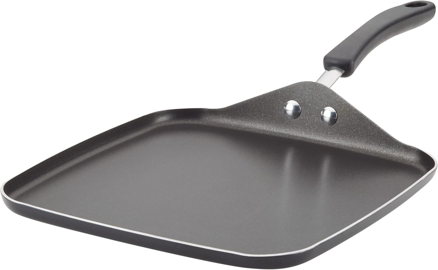 Cookstart Aluminum DiamondMax Nonstick Square Griddle Pan, 11-Inch, Black