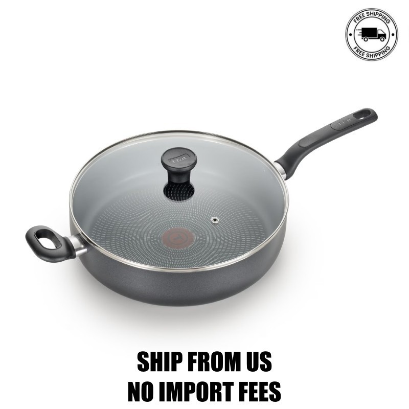 T-fal Easy Care Nonstick Cookware, Jumbo Cooker, 5 Quart, Grey