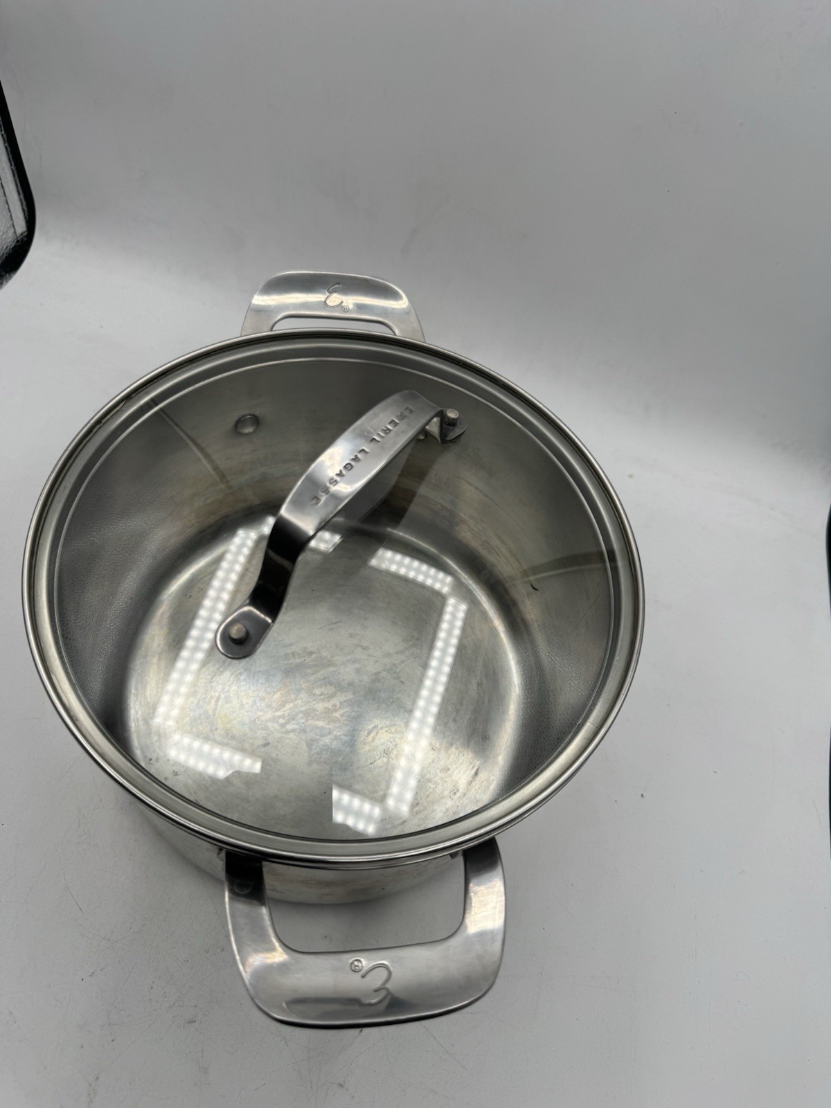 Emeril Lagasse 5 Qt 4.7 L Stock Pot Dutch Oven Stainless Steel with Clear Lid