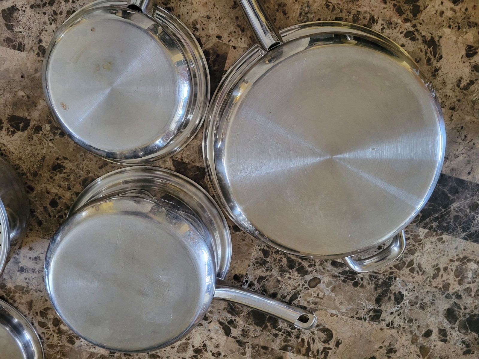 New Era 7 Ply Stainless Cookware 6 pcs Set T304 3qt + Steamer 1qt 2 Lids Skillet