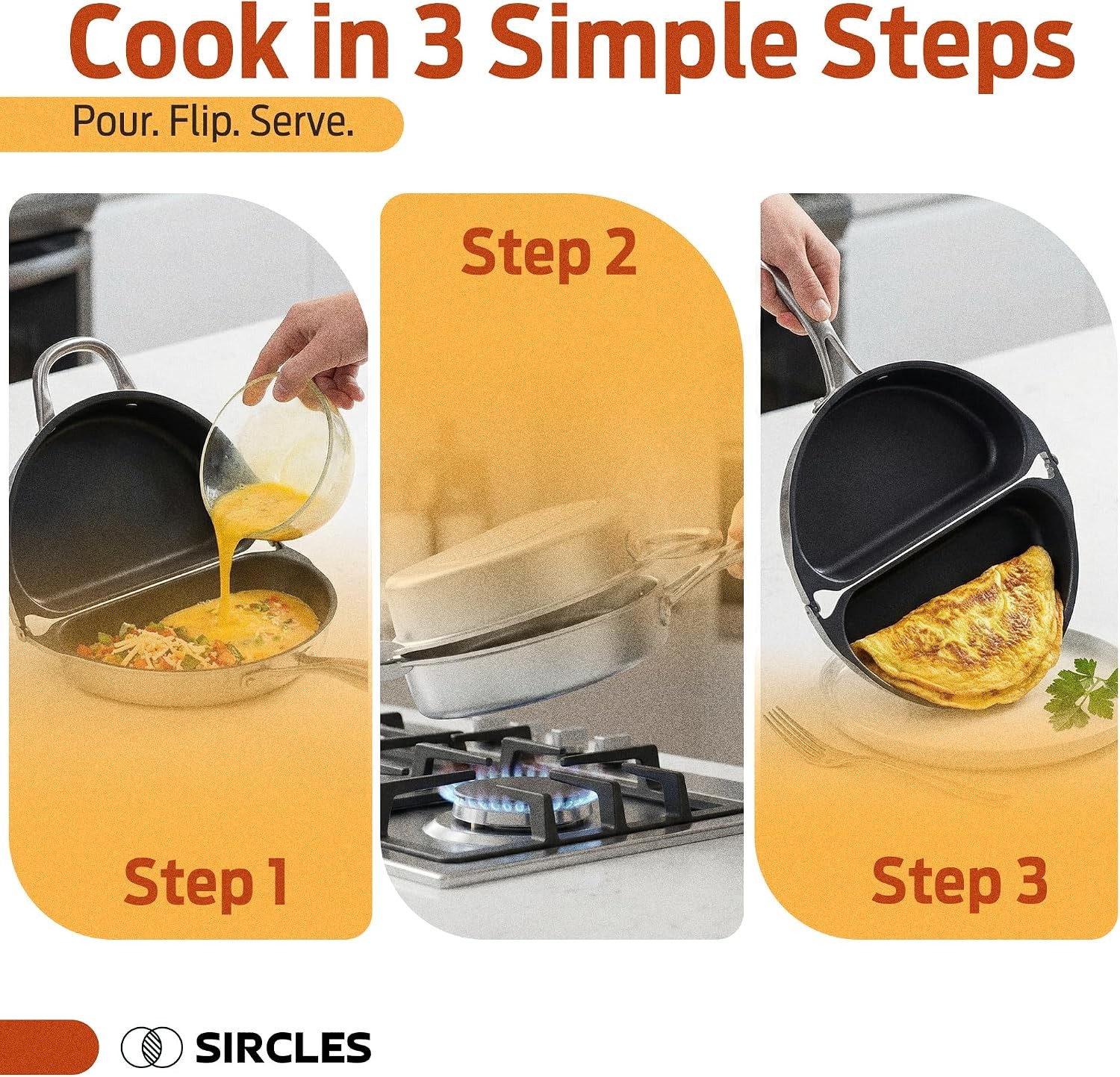 Omelette Pan Double Sided Non Stick Omelette Maker 3004 Aluminum Induction