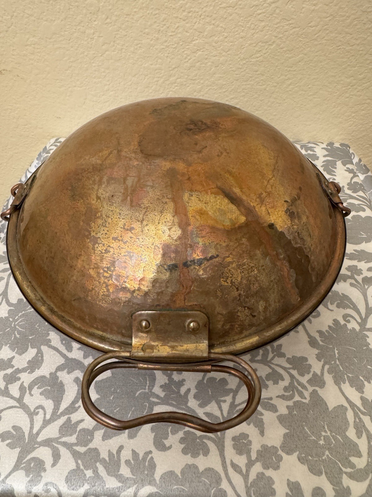 Monlisa Copper Cataplana Double Handle Hammered Cookware w/ Hinged Lid Portugal