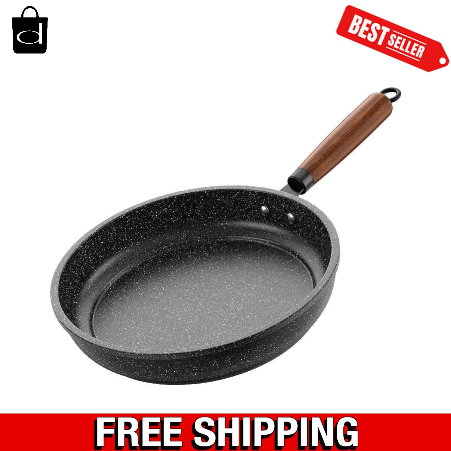 Nonstick Frying Pan Skillet,Non Stick Granite Fry Pan Egg Pan Omelet Pans, St…