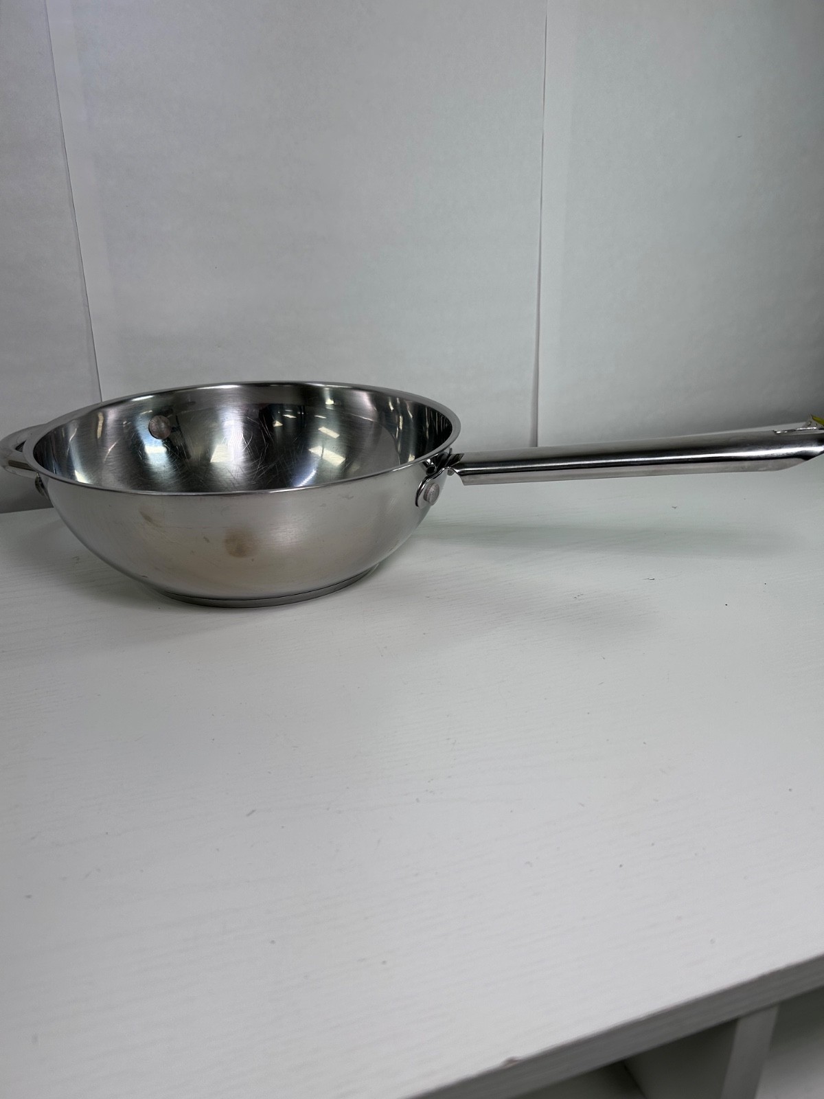 Wolfgang Puck Cafe Collection 18/10 Stainless Steel 10” Stir Fry/Saucier Skillet