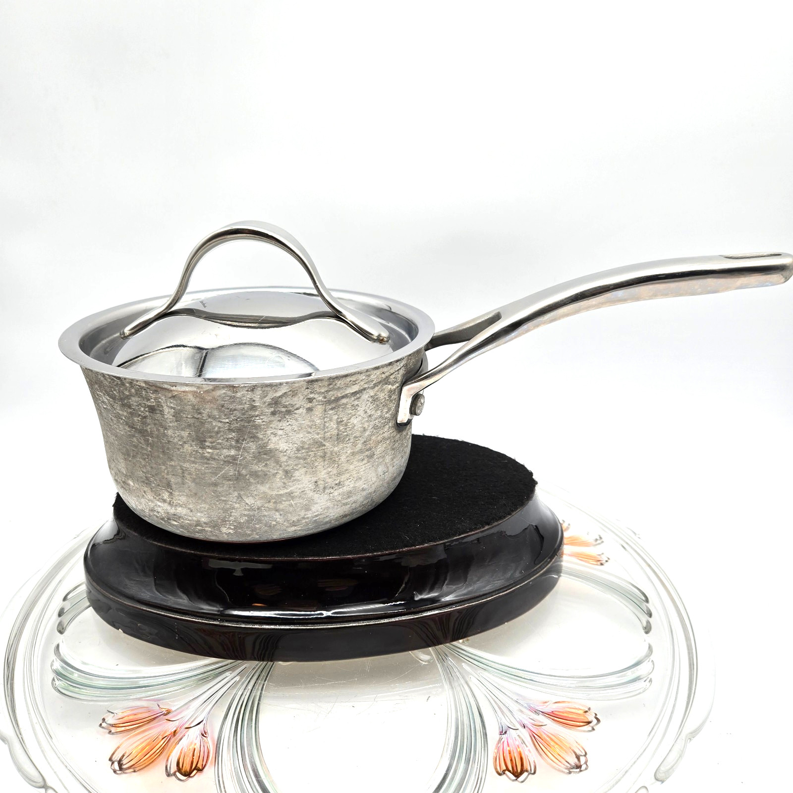 Anolon Hard Anodized Heavy Aluminum 1 1/2 QT Saucepan With Lid Same Day Shipping