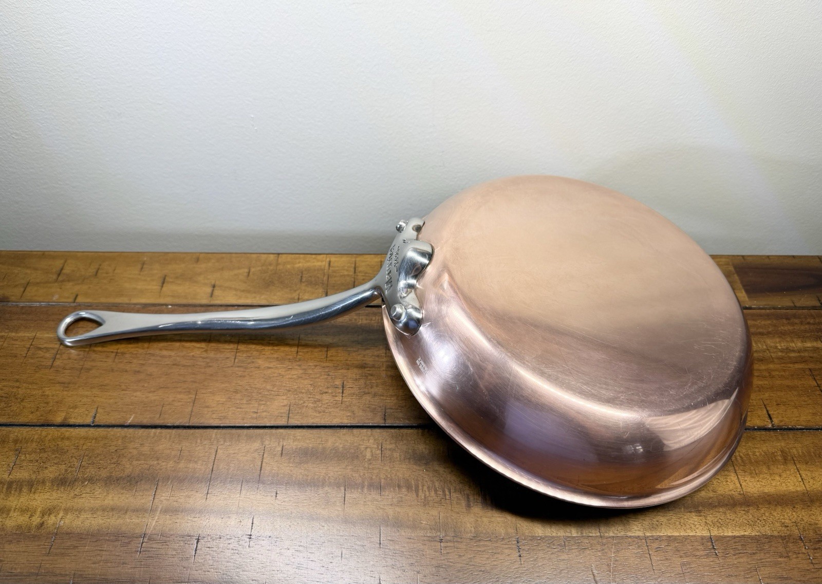 MAUVIEL 1830 Made in France COPPER ROUND FRYING PAN 10” Stainless Steel Handle