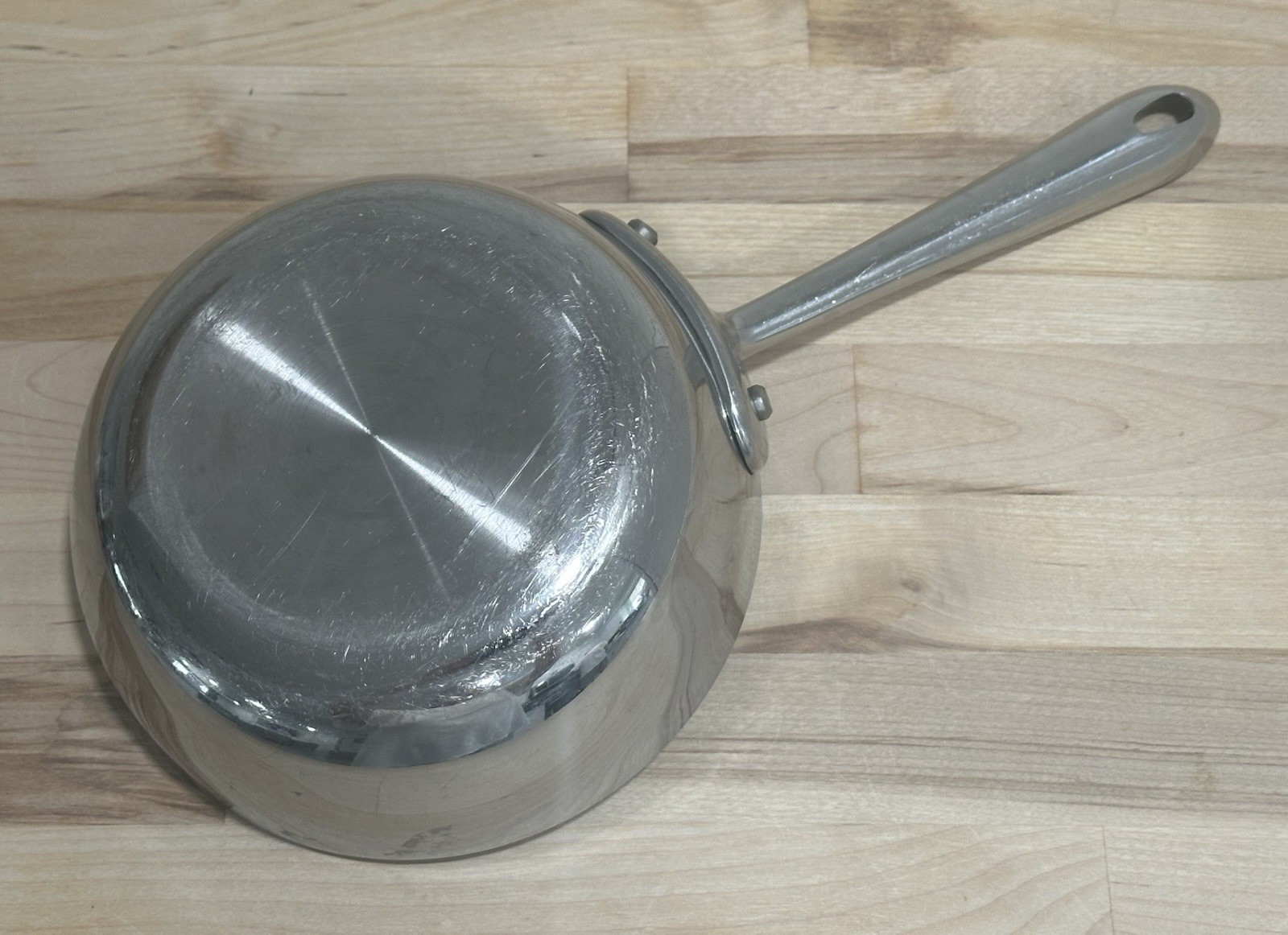 ALL-CLAD 6.5″ Stainless Steel Saucier 1 Qt Chefs Pan Cookware Pot NO LID