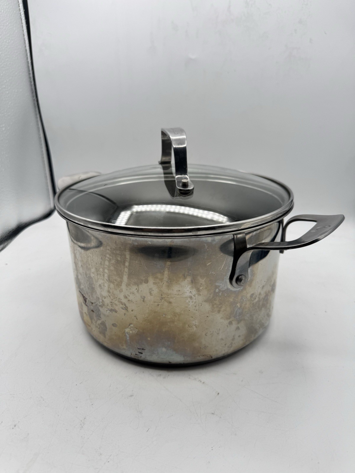 Emeril Lagasse 5 Qt 4.7 L Stock Pot Dutch Oven Stainless Steel with Clear Lid
