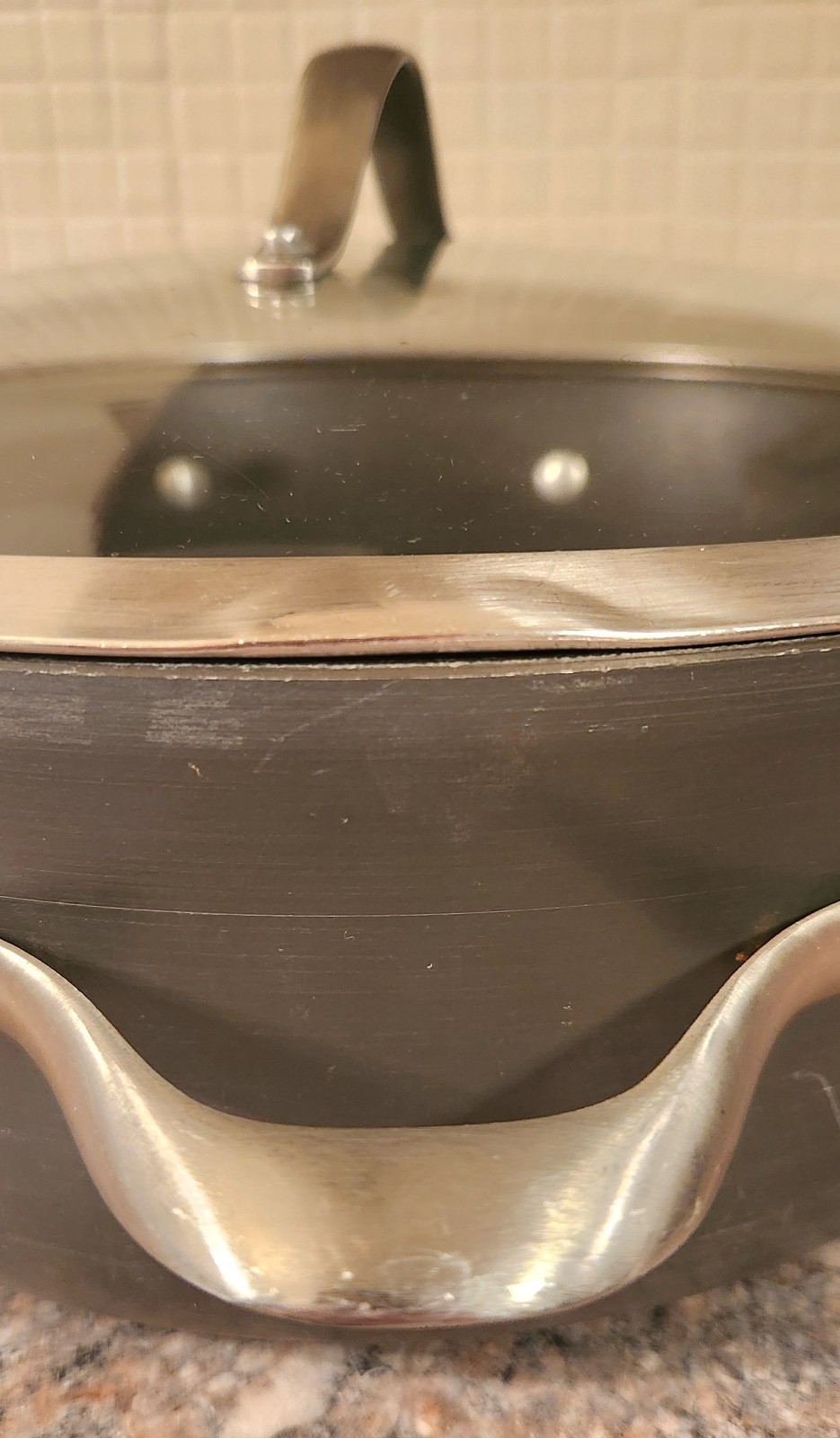 Calphalon 8.5 Qt Hard Anodized Dutch Oven Stock Pot w/ Glass Lid 8788 1/2