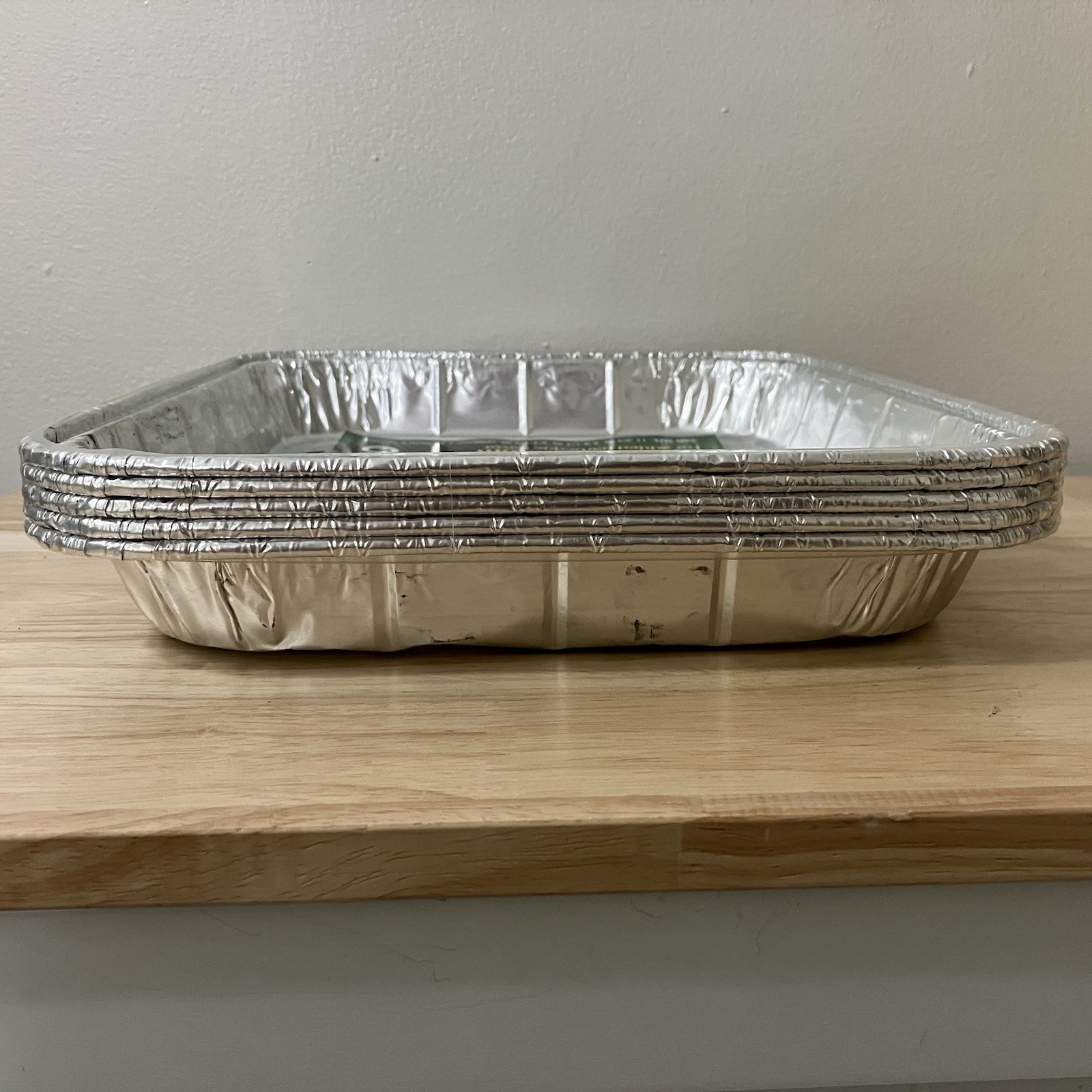 2013 Hefty EZ Foil Veggie Grill Pans (5) Barbeque 11.75×9.25×1.5 NEW USA NOS