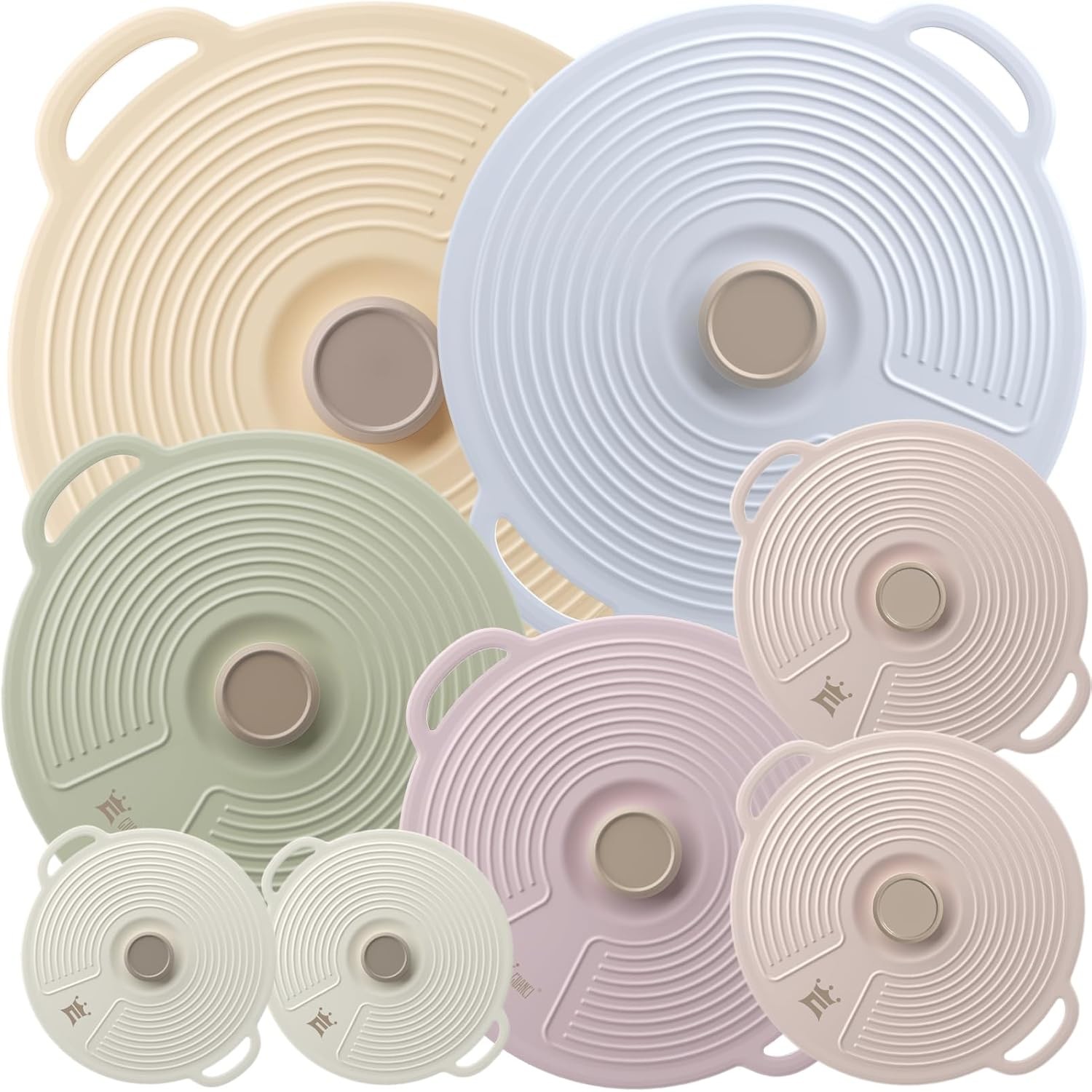 GUANCI Silicone Lids for Bowl 8 Pack, Microwave Splatter Cover with 6 Sizes R…