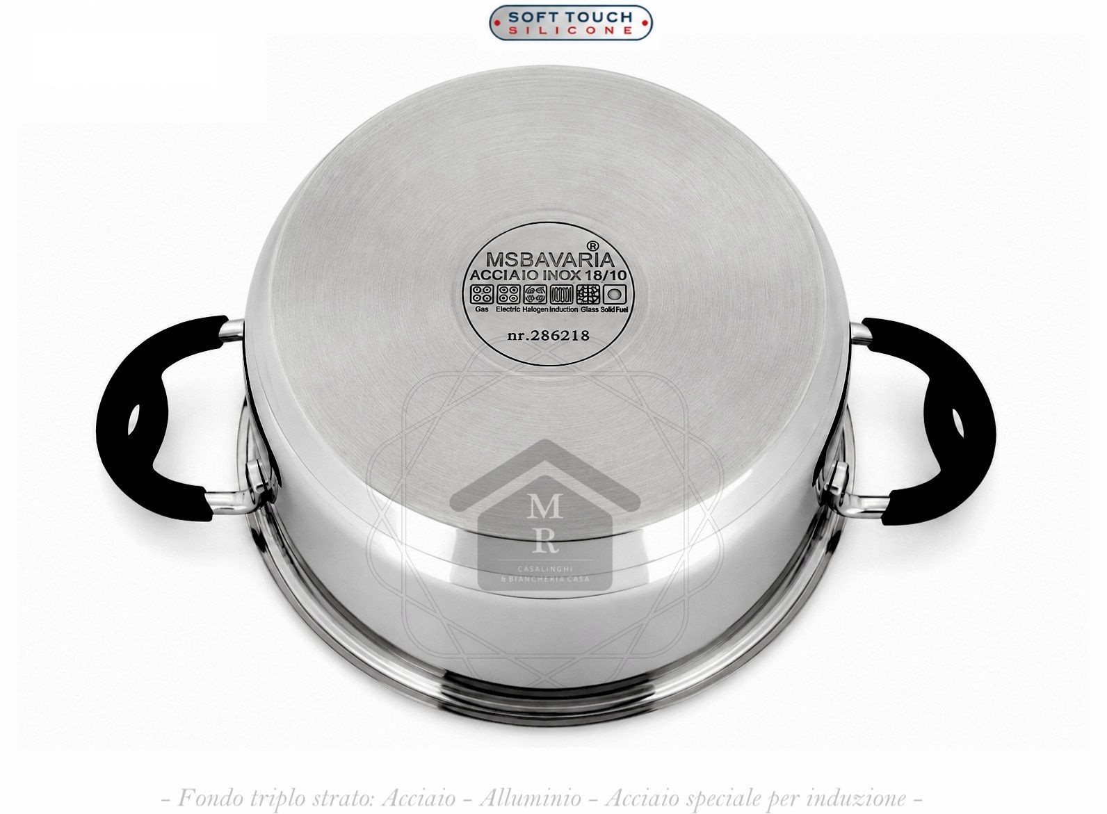 19 Piece 18/10 Stainless Steel Bio Line Induction Bottom MSBavaria Cookware Battery