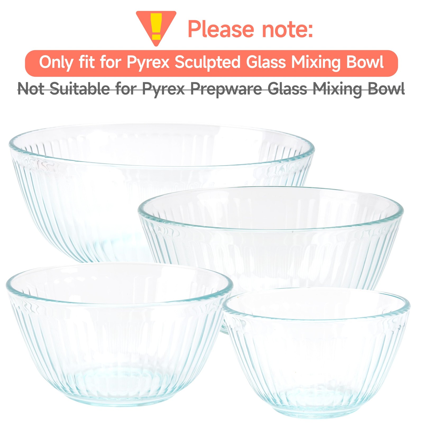 Purekra 3 Pack Silicone Replacement Lids for Pyrex 7402S 1.3 Qt, 7403S 2.3 Qt…