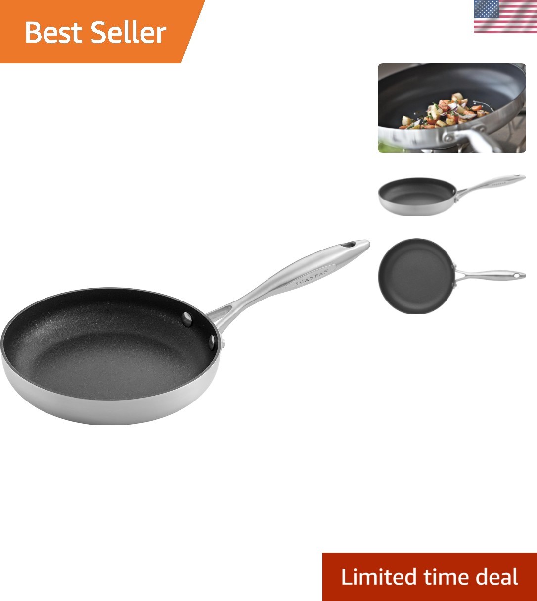Effortless Cooking with CTX 8-Inch Fry Pan – Durable Stainless Steel Design