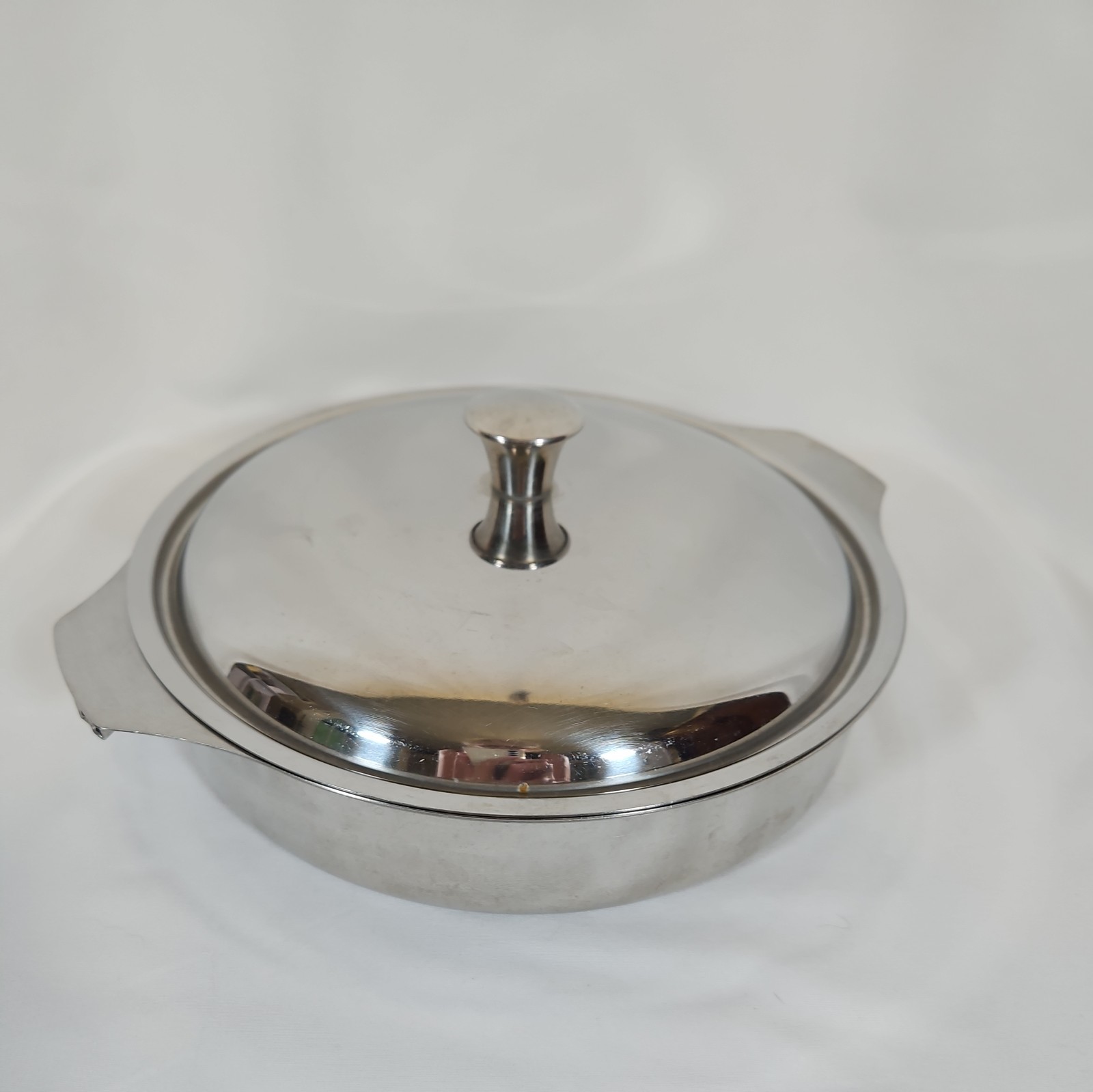 7 pc Letang & Remy Stainless Steel Cookware France Skillet & 3 pans w/3 lids