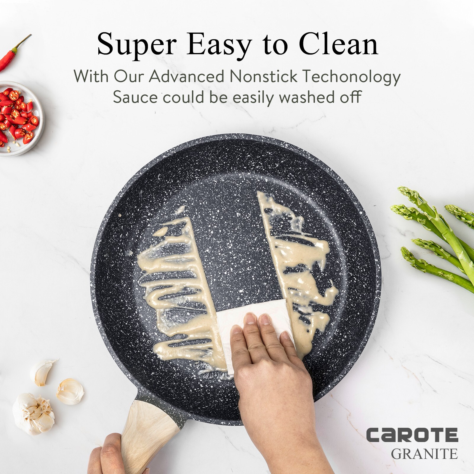 Upgrade Your Kitchen with the Carote 8-Piece Nonstick Granite Stone Cookware Set