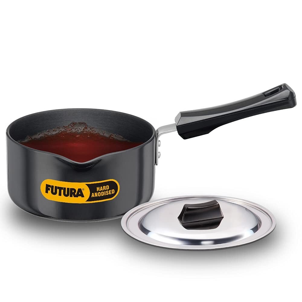 Hawkins Futura 1.5 Litre Saucepan, Hard Anodised with Stainless Steel Lid