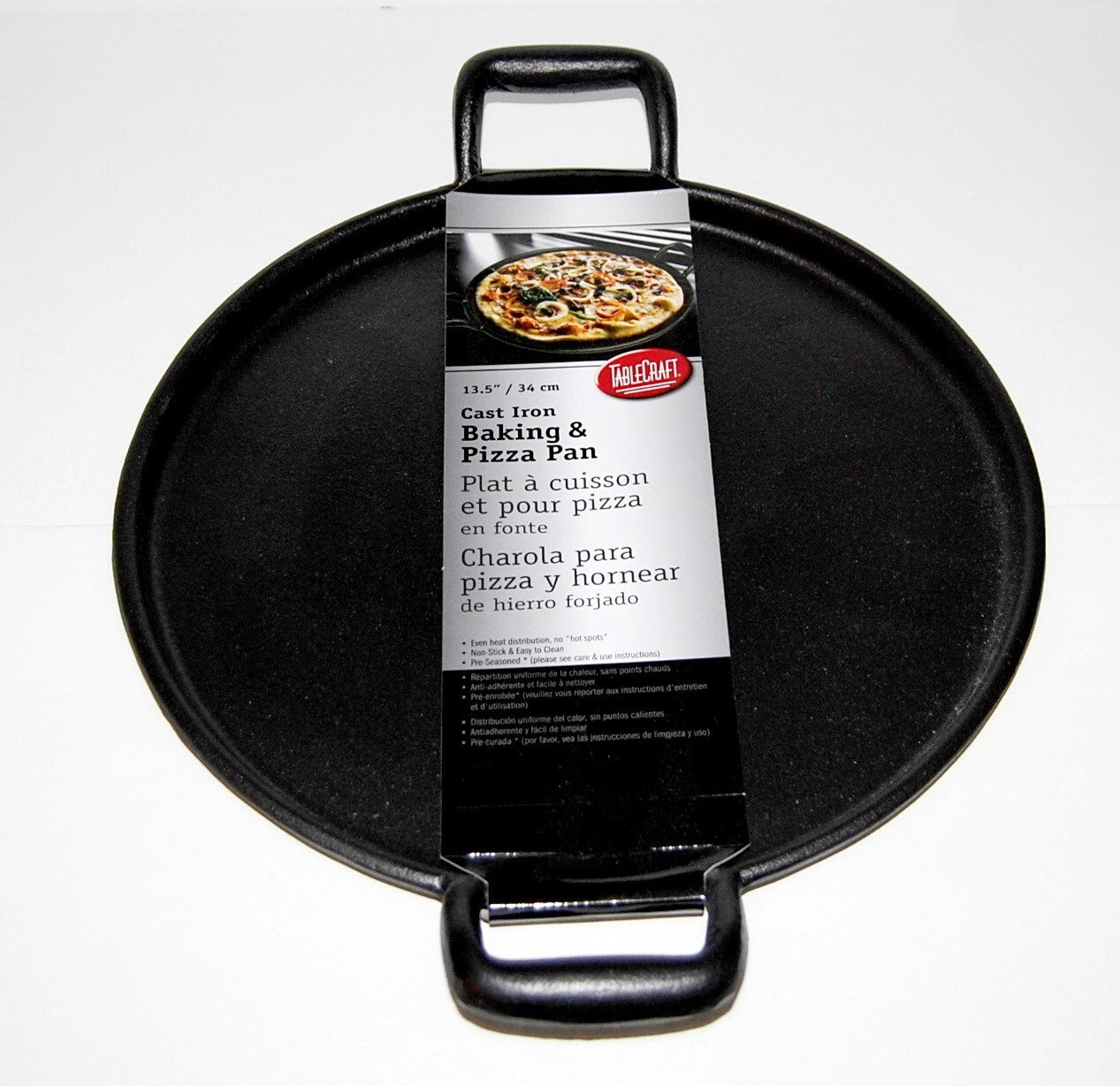 Cast Iron Baking and Pizza Pan | Tablecraft | 13.5″ Pre-seasoned | New in Box